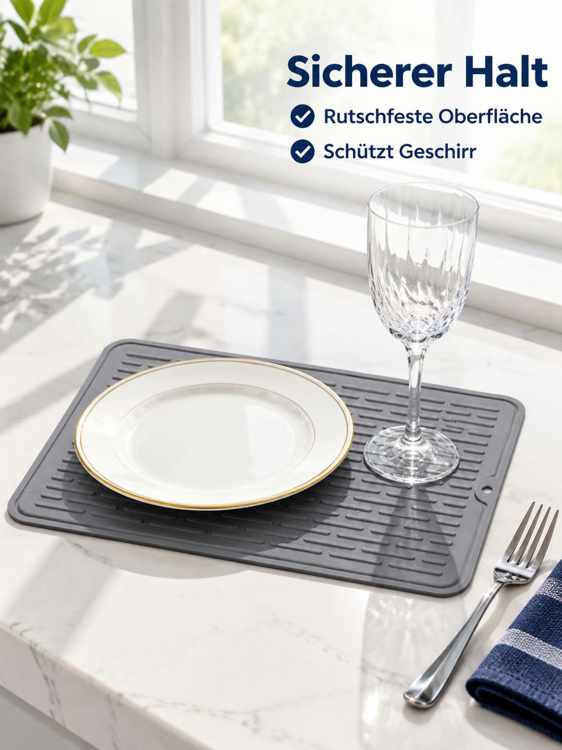 Beliebte hitzebeständige Silikon-Abflussmatte in verschiedenen Größen für Spülen
