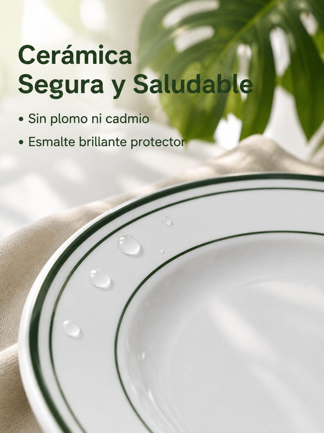 Vajilla de cerámica redonda