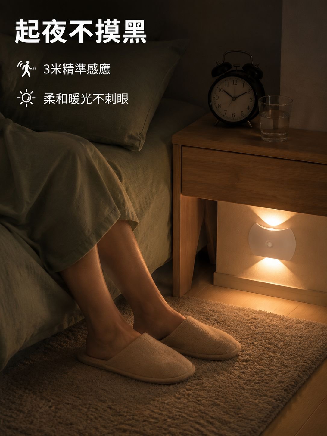 磁吸式現代簡約無痕壁燈
