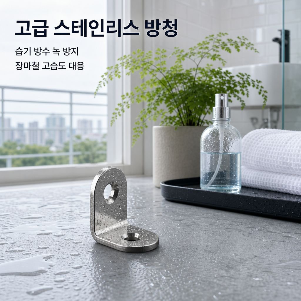 스테인리스 90도 직각 코너 브라켓 선반 받침 가구 보강 연결 철물