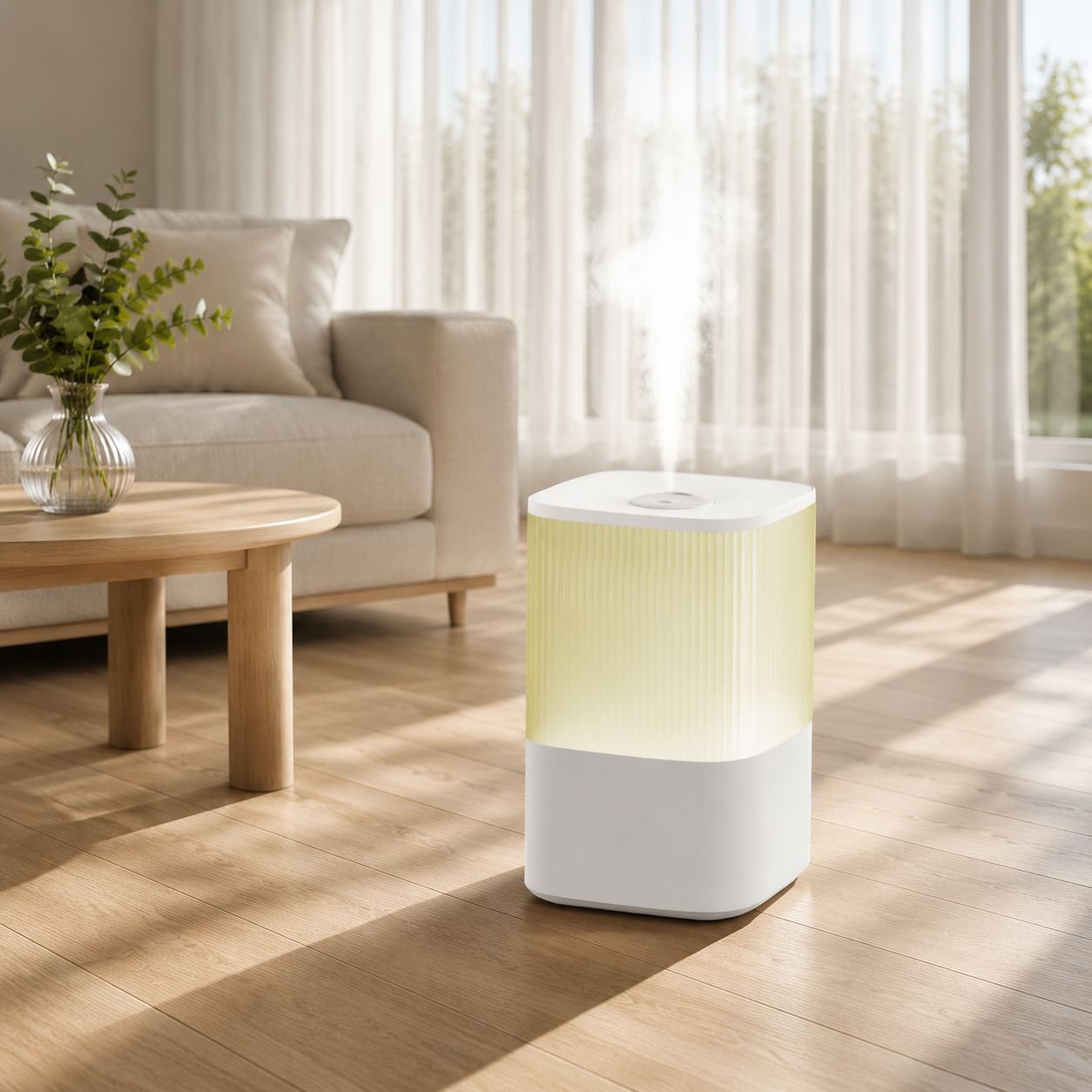 Silent Home Air Purifier, Large Capacity Quiet Humidifier