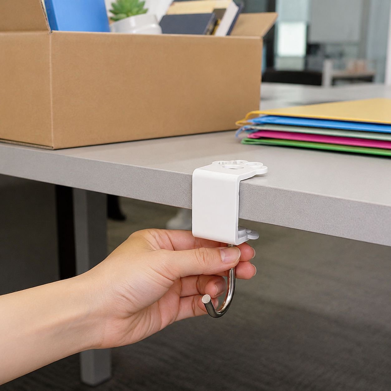 Kawaii cat paw hook organizer for office desk