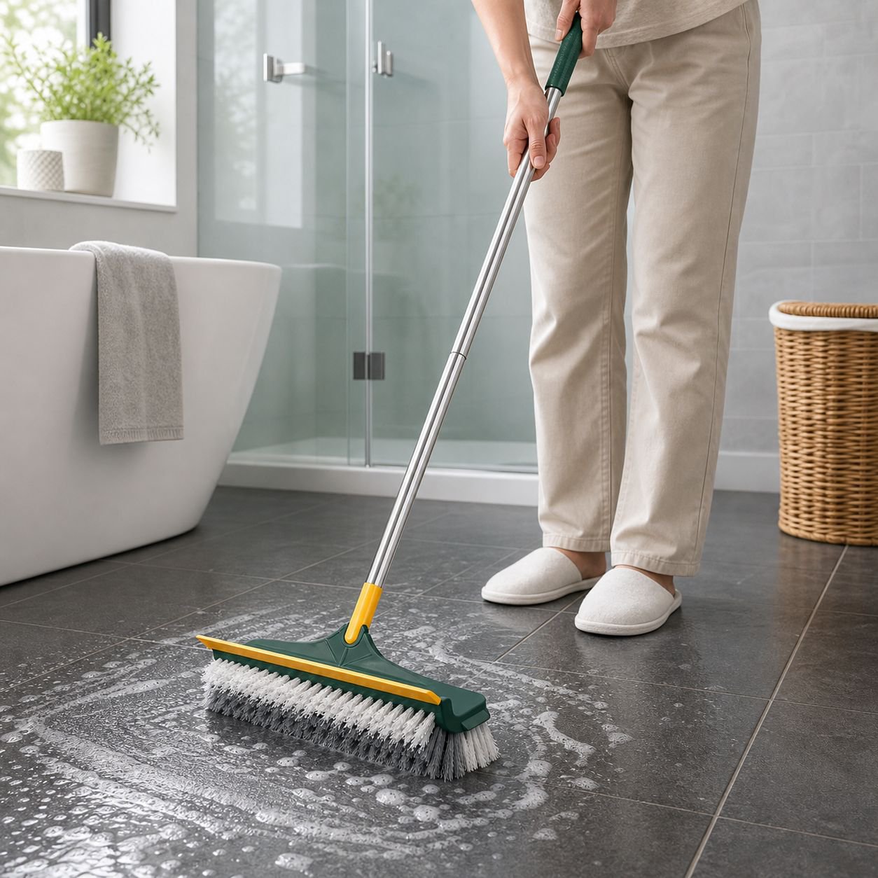 Multi-purpose Long-handled Corner and Gap Brush