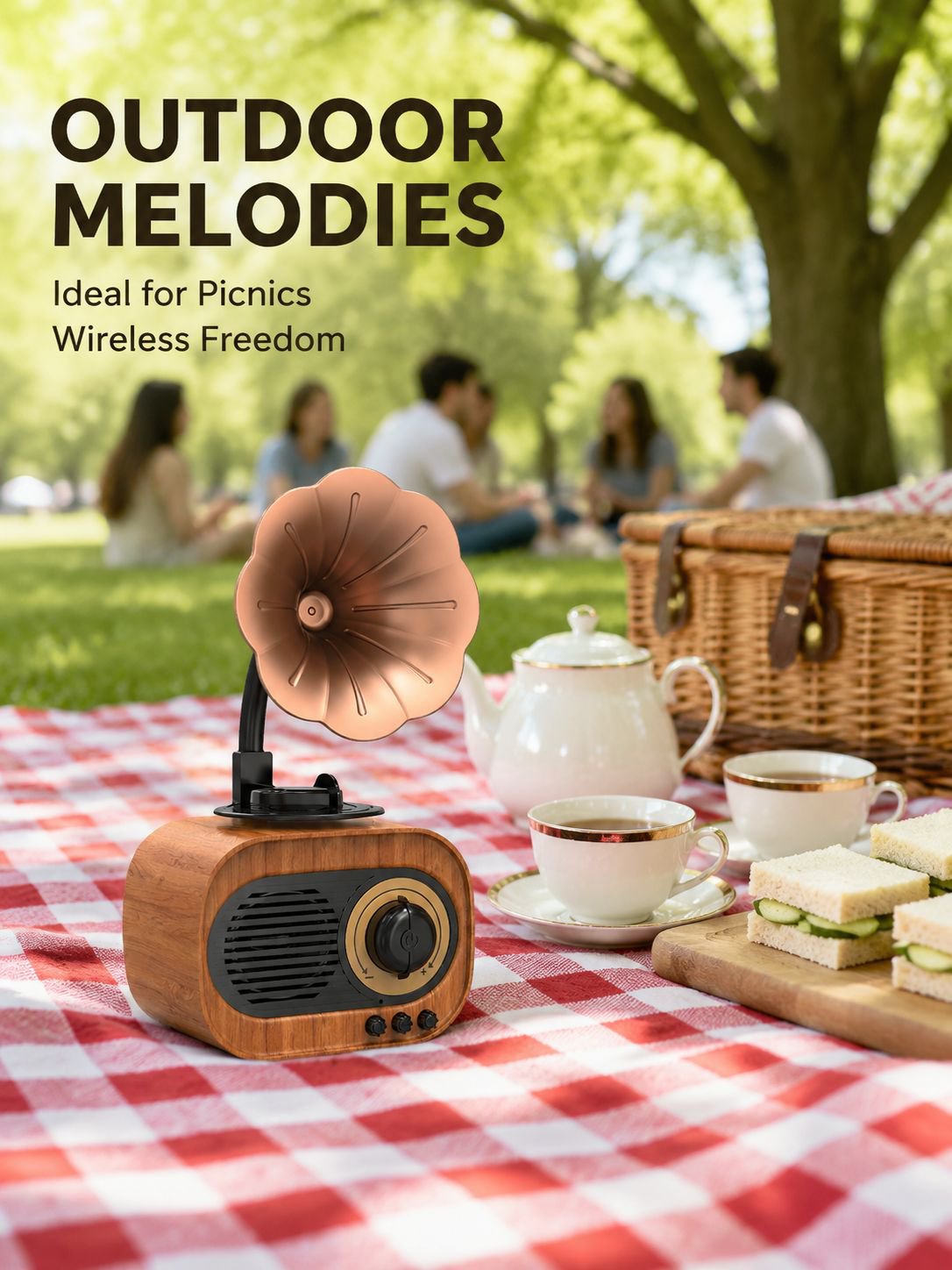 Retro small speaker card USB flash drive small phonograph mini radio portable outdoor speaker
