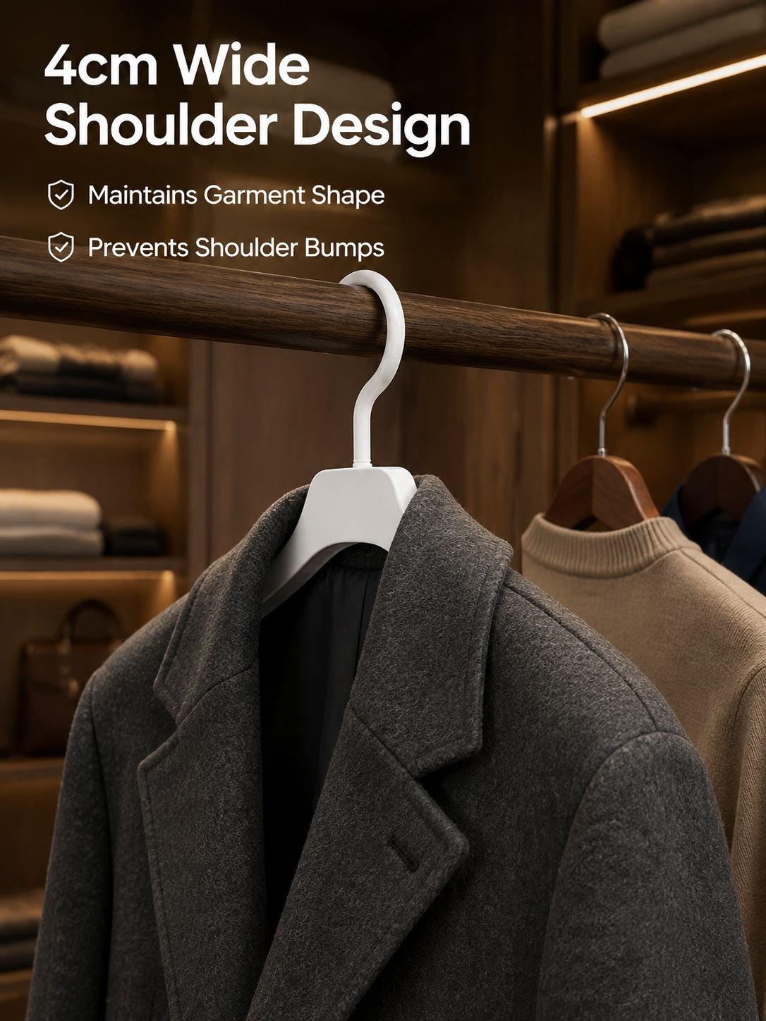 Seamless folding clothes hanger