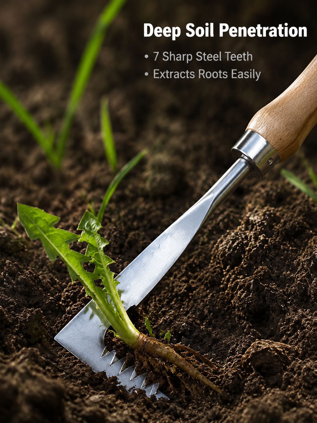 Manual Seven-Tooth Stainless Steel Weeding Tool