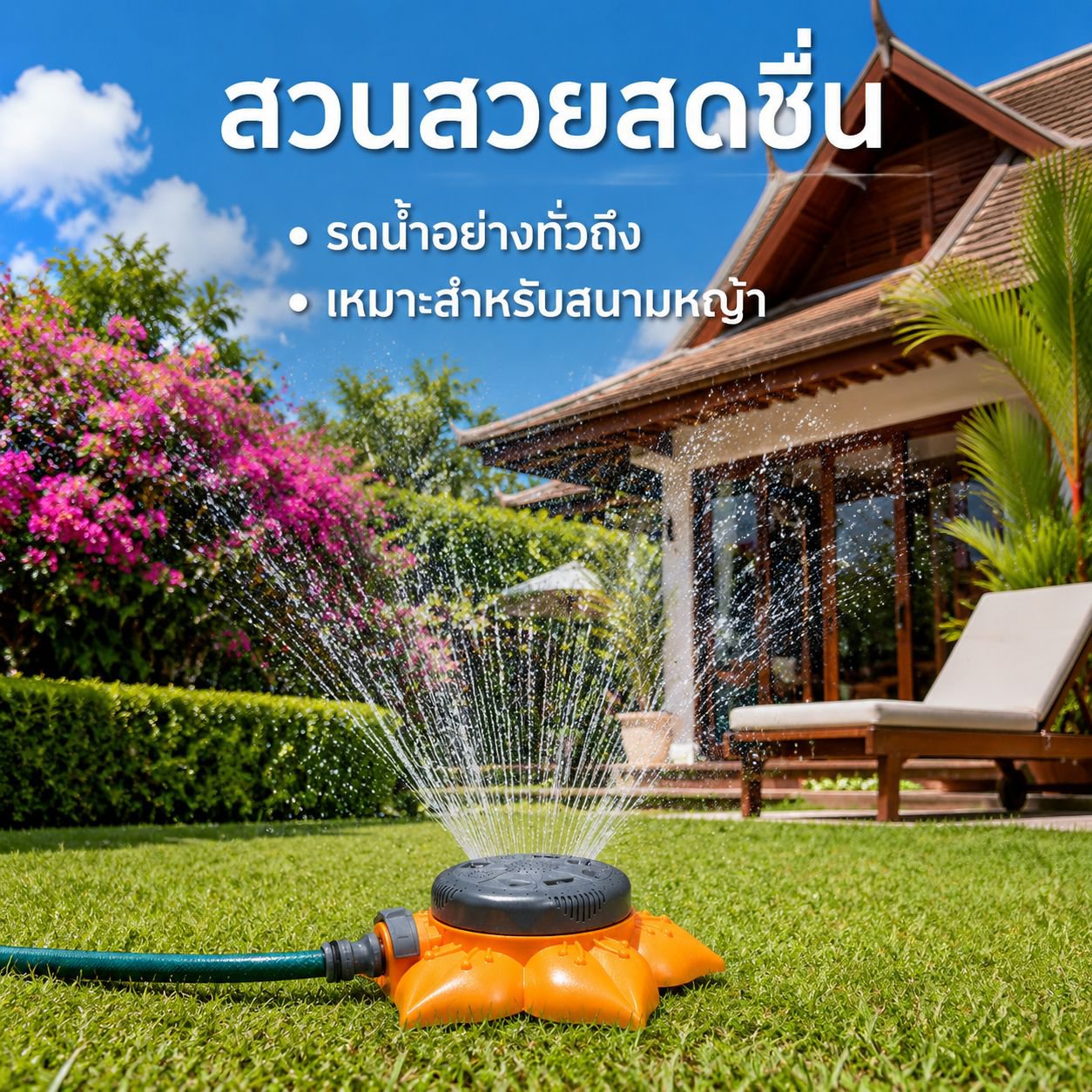 หัวฉีดน้ำรดสนามหญ้า