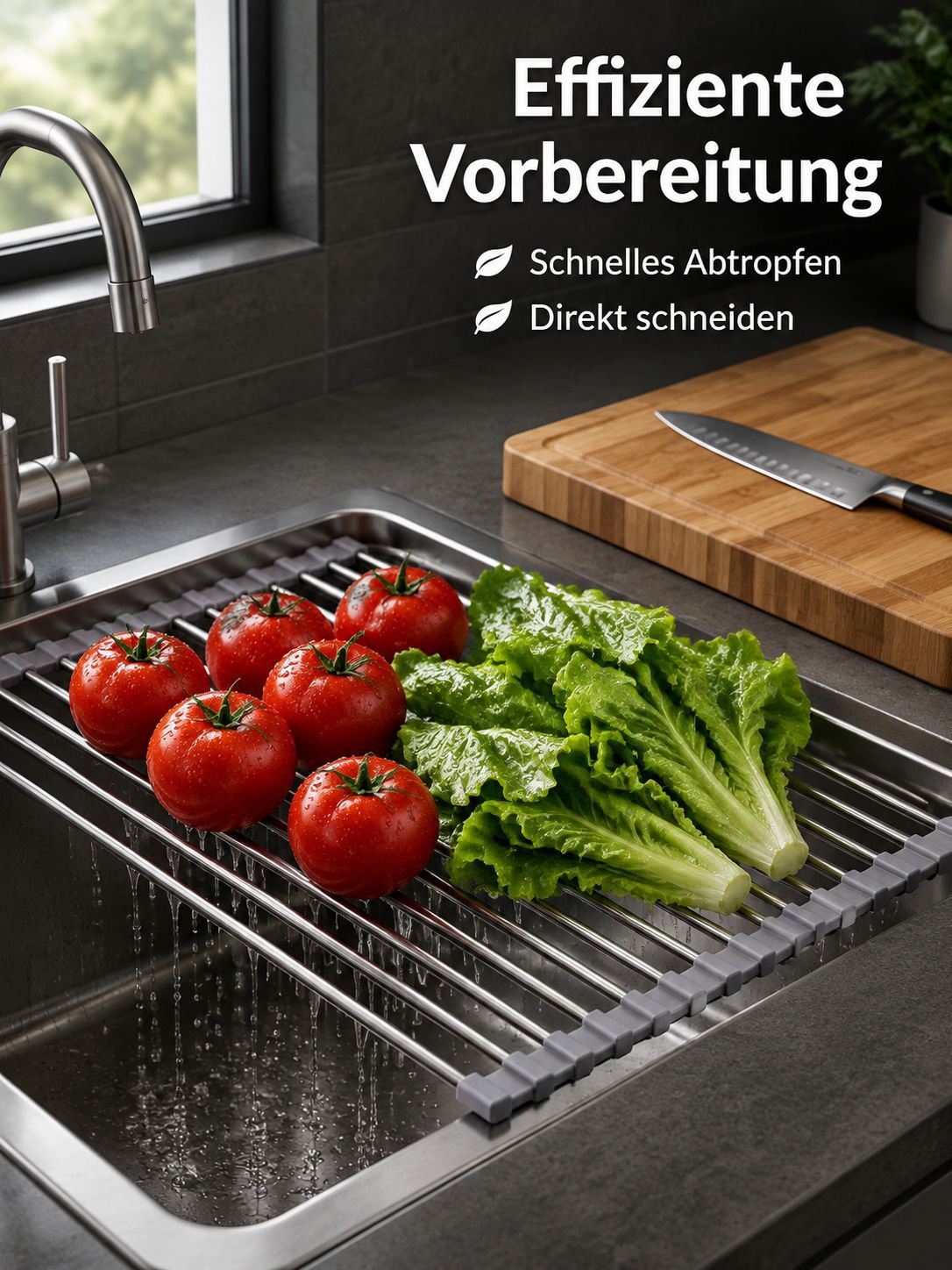 Multifunktionaler Abtropfkorb für Obst und Gemüse