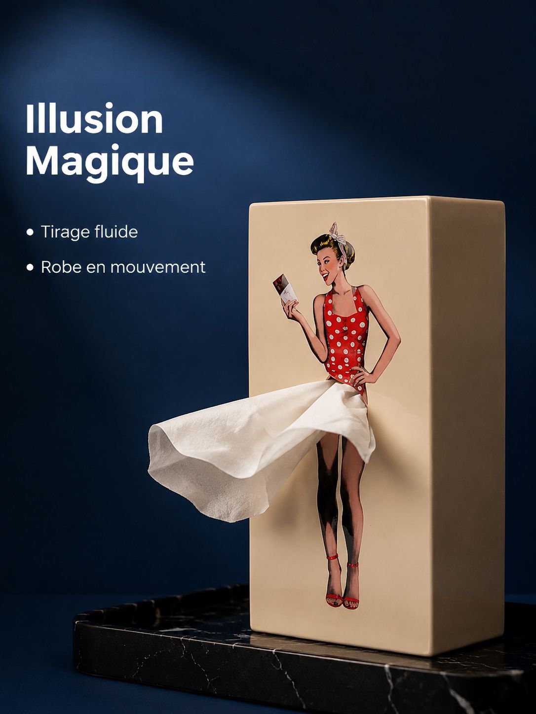 Boîte à mouchoirs jupe volante fille mignonne