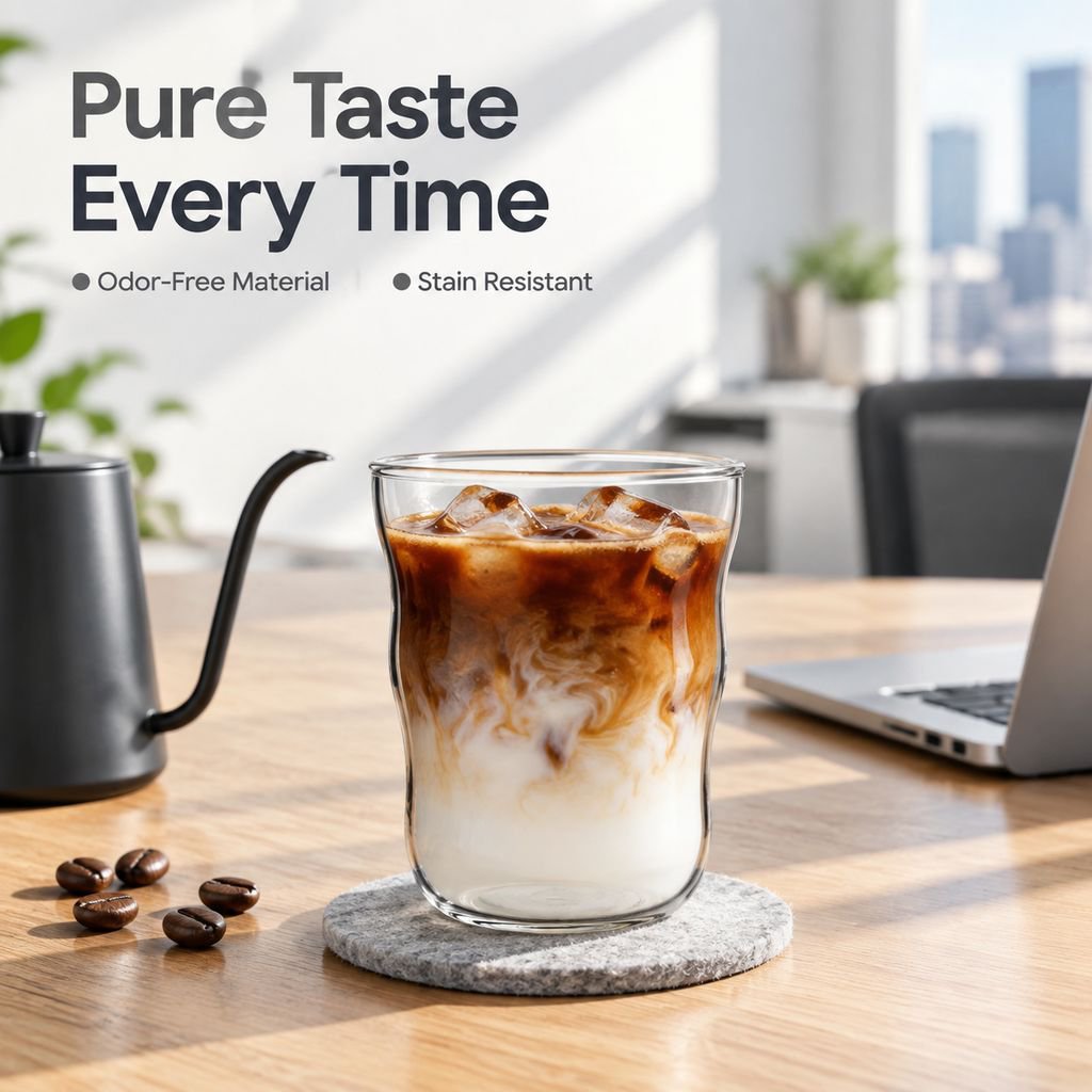 Minimalist Cloud Borosilicate Lightweight Heat-resistant Glass Cup