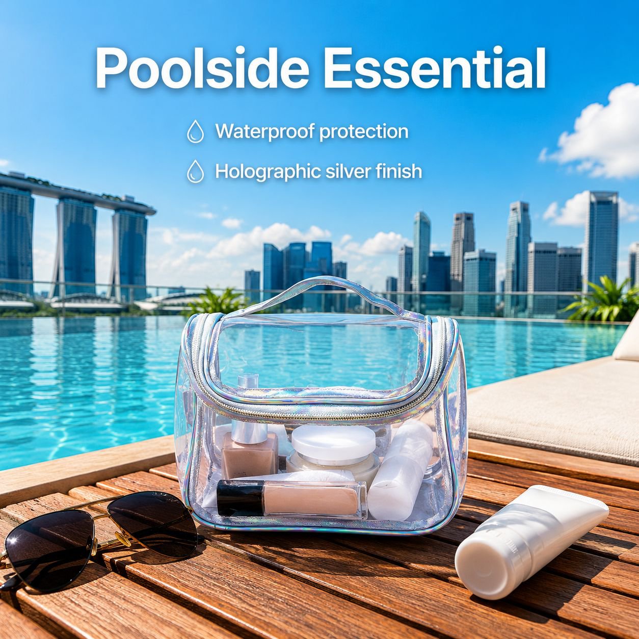 Portable Waterproof Toiletry Bag for Travel and Business, Makeup Organizer Pouch