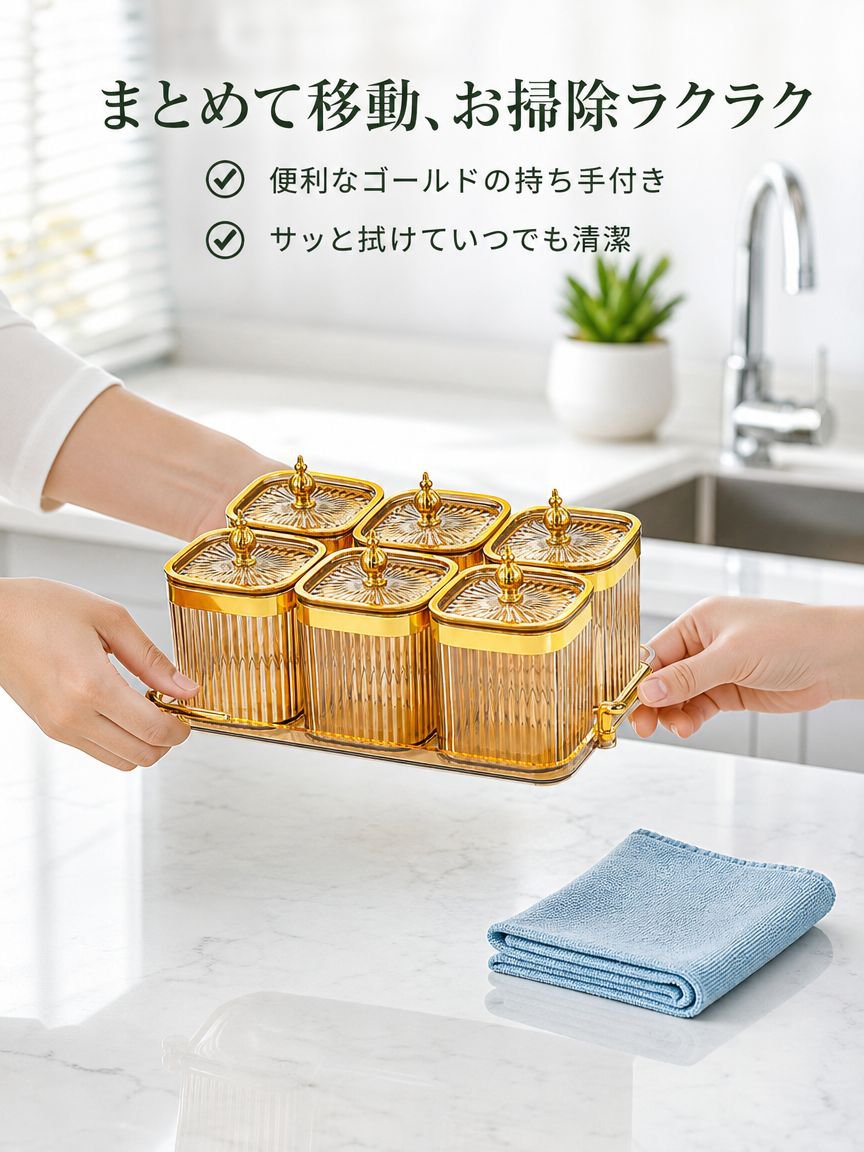 密閉式スパイス瓶の家庭用保存容器セット