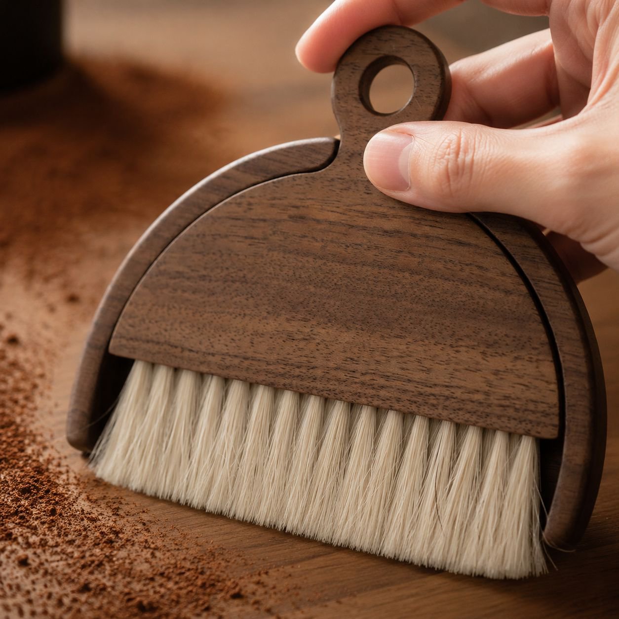 Premium quality horsehair brush for delicate surfaces