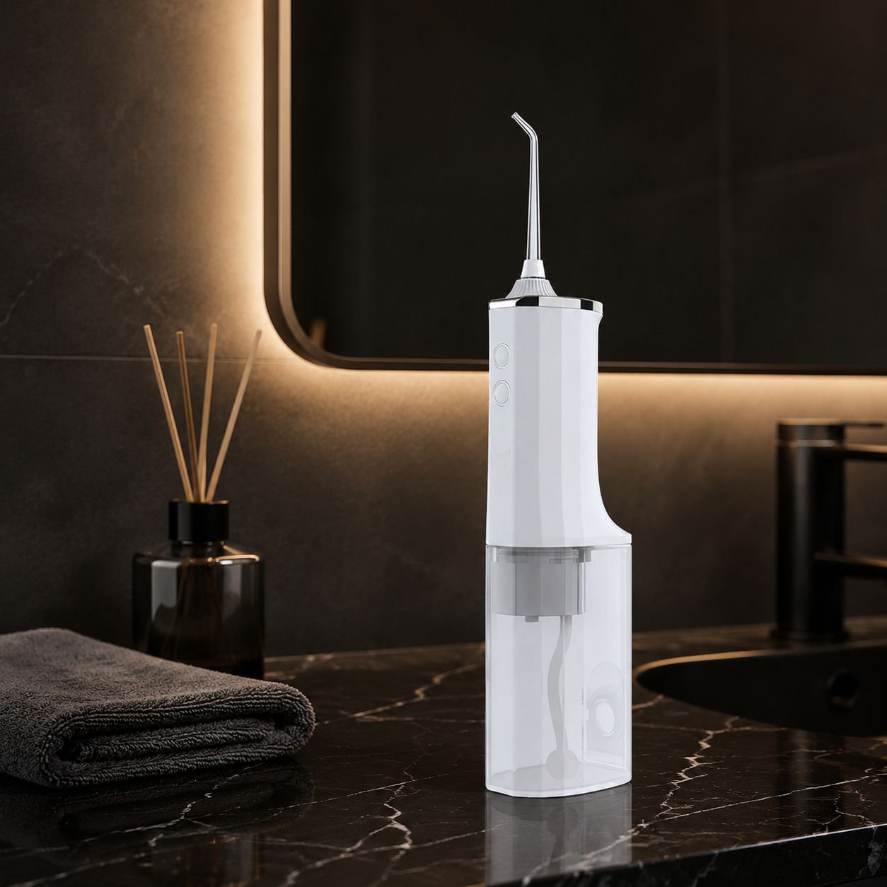 Easy-to-use home dental flosser