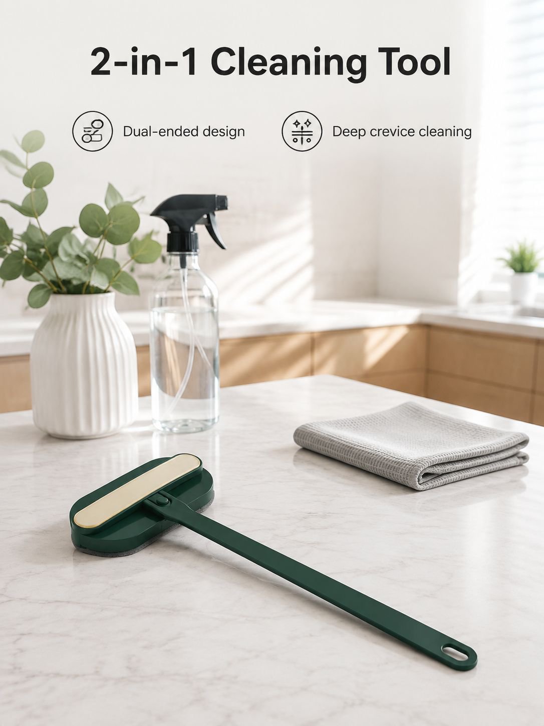 Household Crevice Cleaning Brush Non-Disassembly Glass Window Scraper