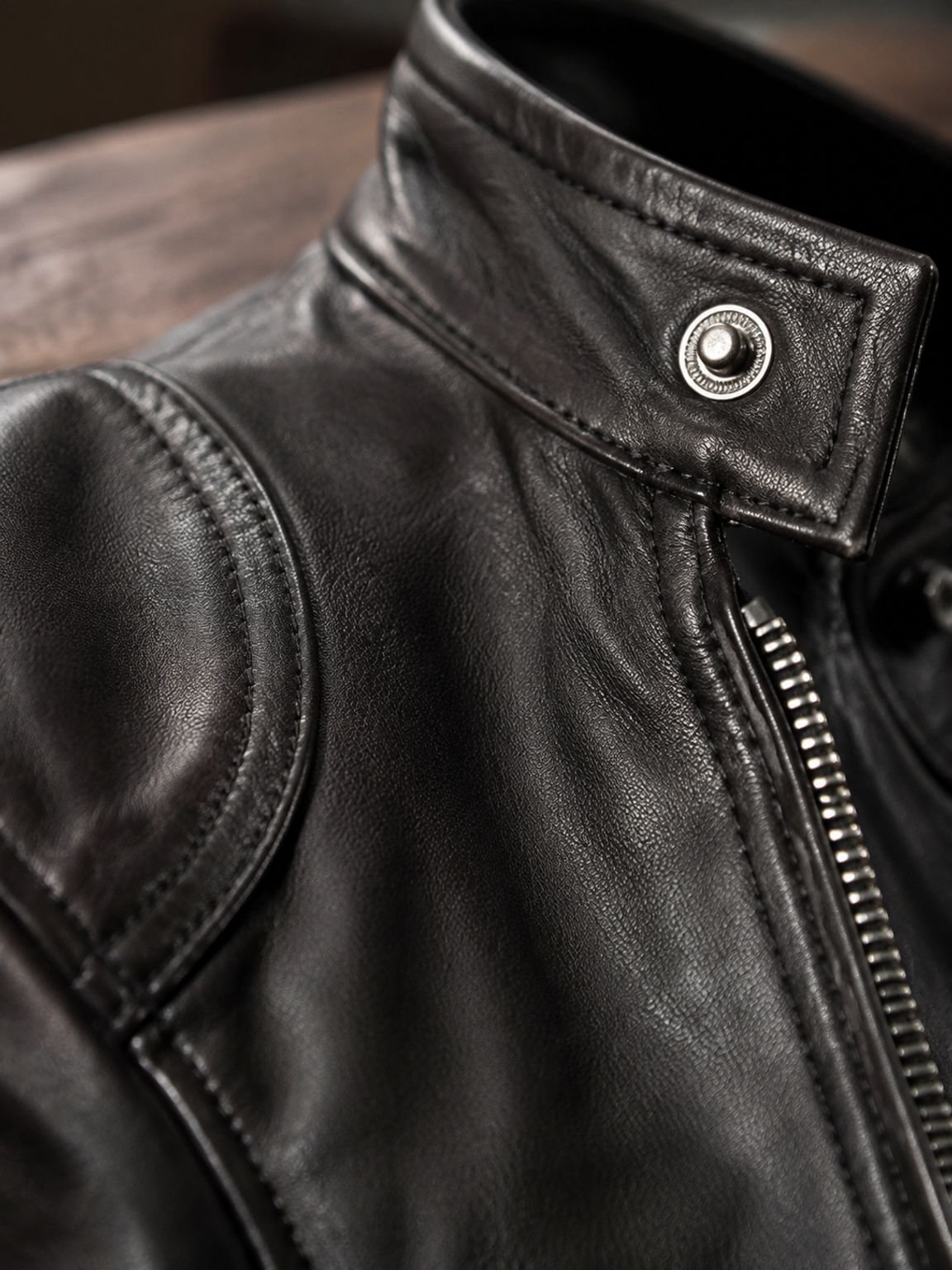 Herren Lederjacke Mantel