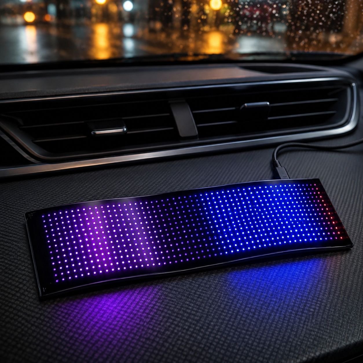 LED flexible display screen, APP Bluetooth vehicle display, advertising screen, full-color smart car