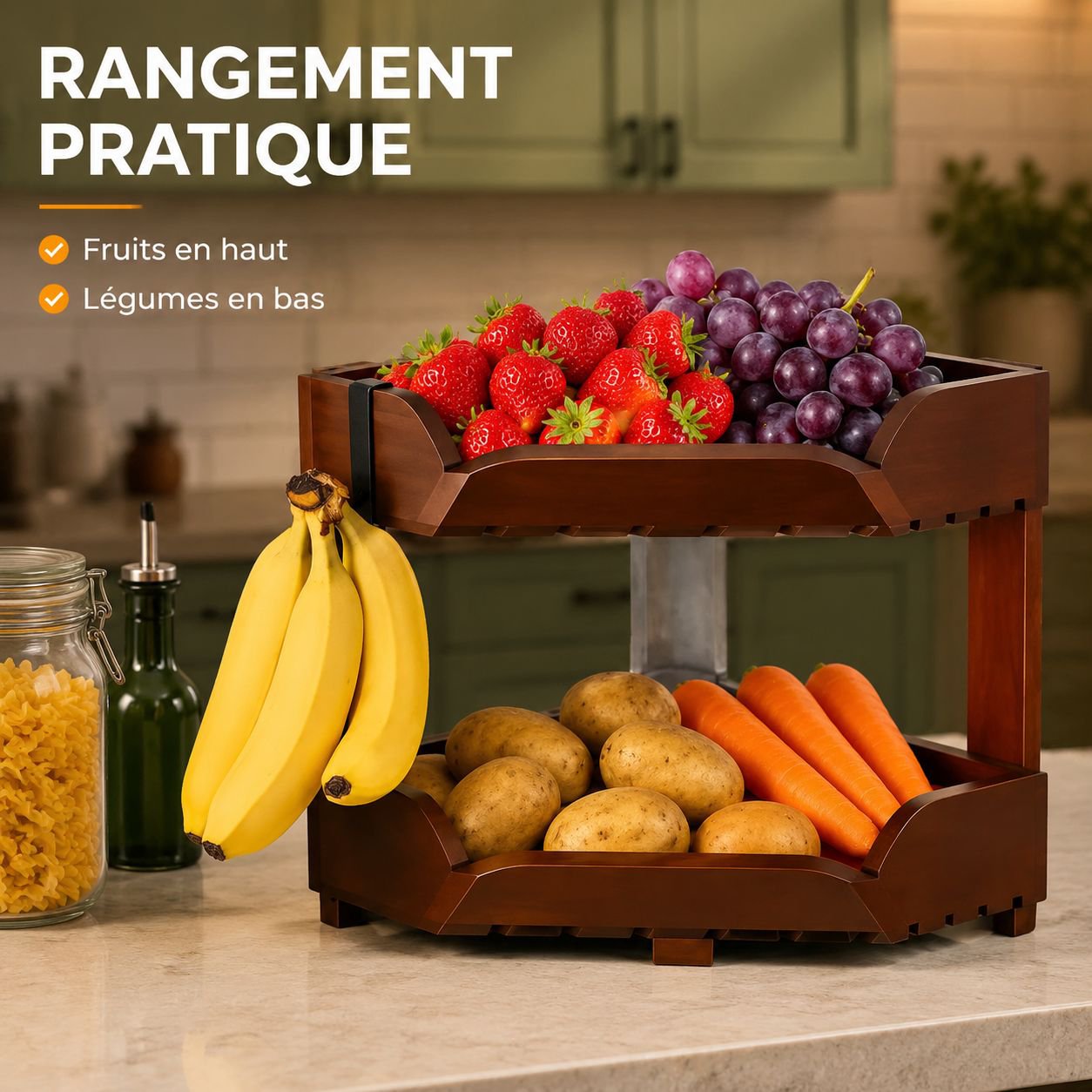 Étagère de rangement pour collations de cuisine