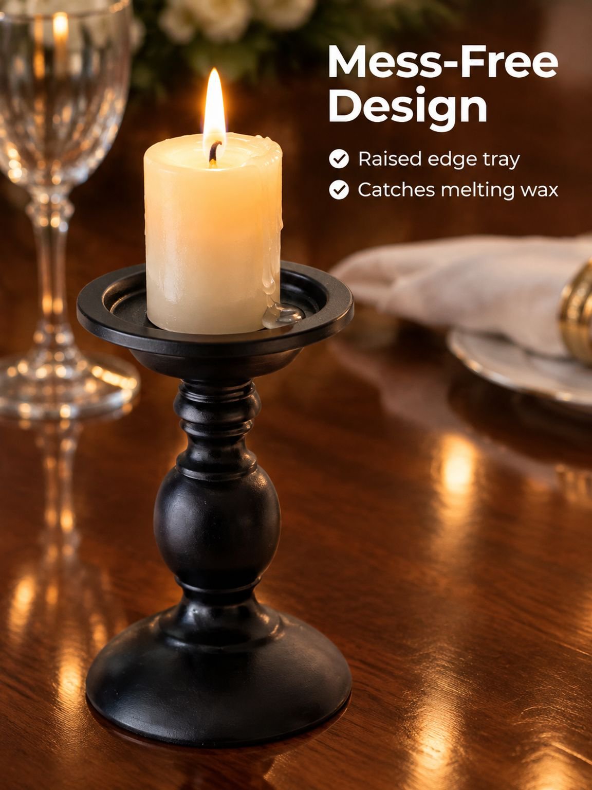 Ornamental vintage candle holder for living room decoration