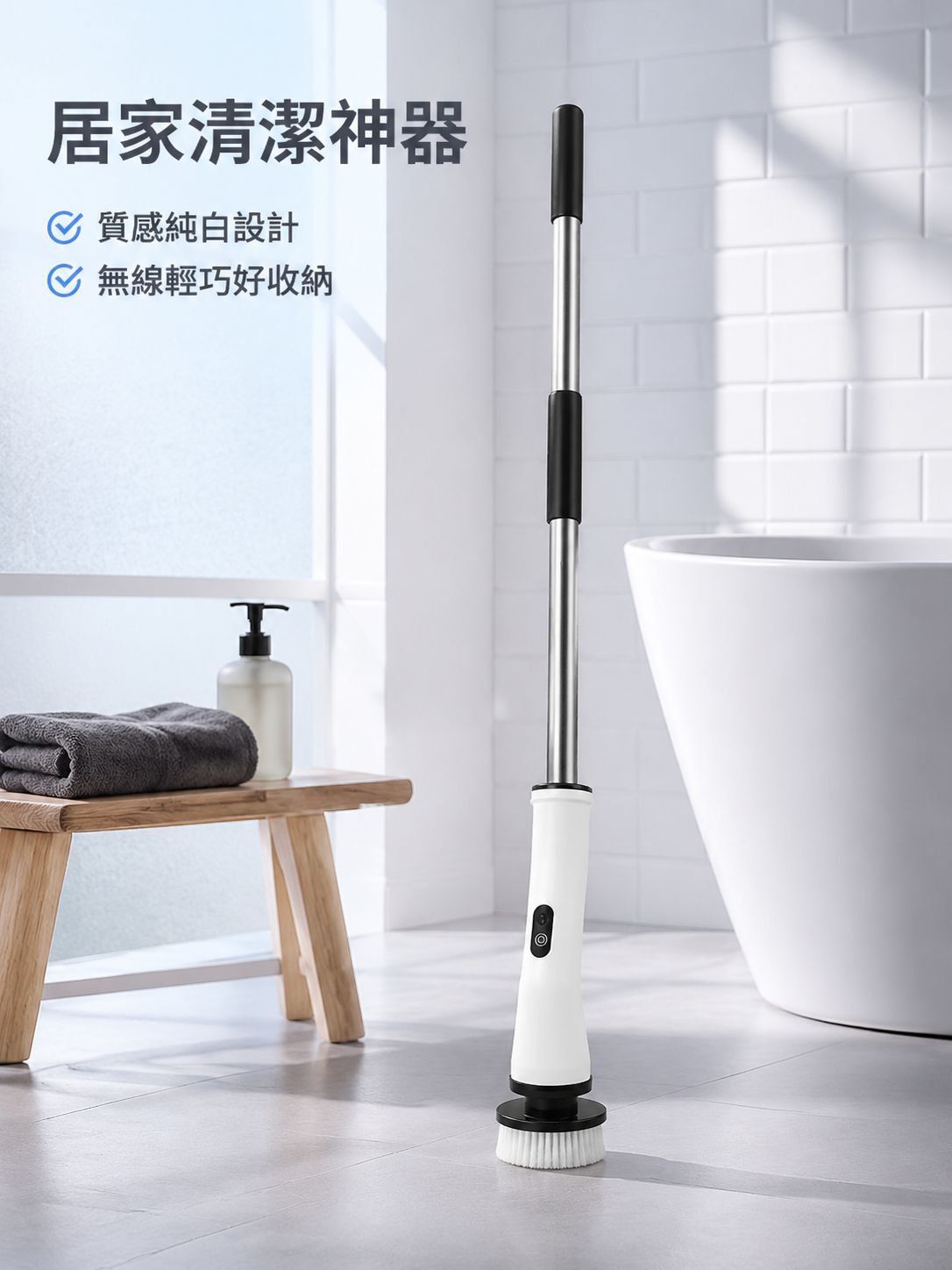 多用途長短柄電動清潔神器
