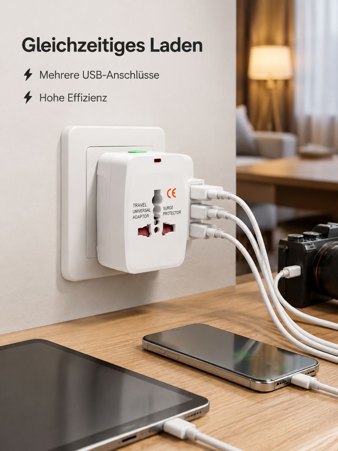 Weltweiter Universal-Reise-Steckdosenadapter