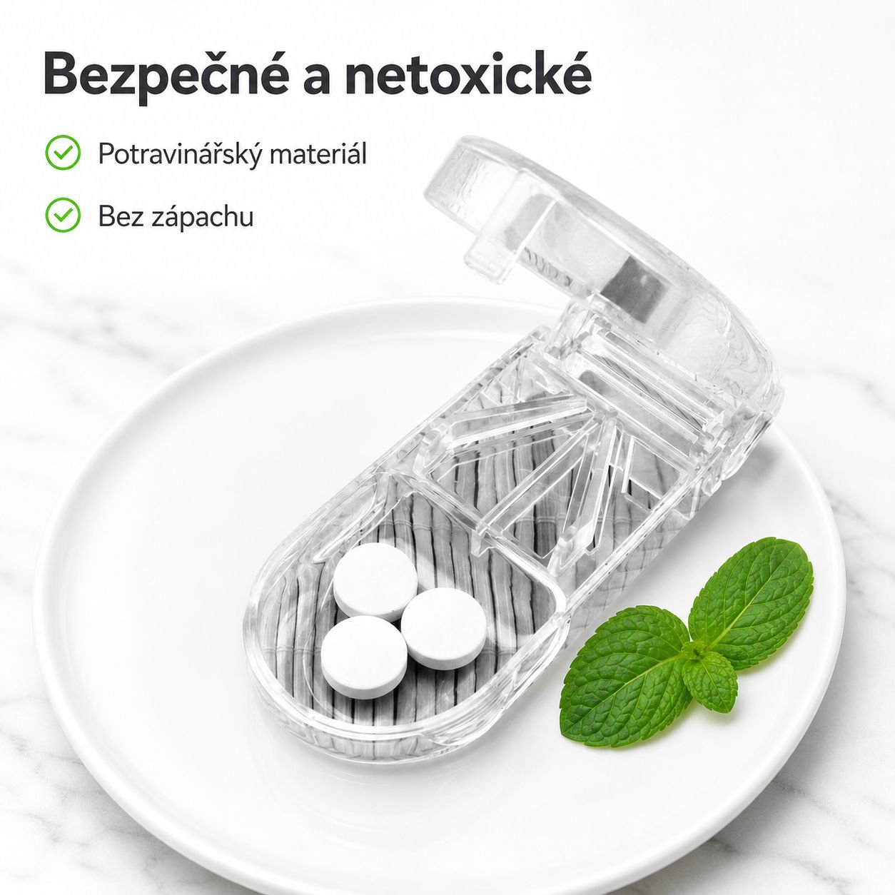 Ukázka řezání tablety v krabičce