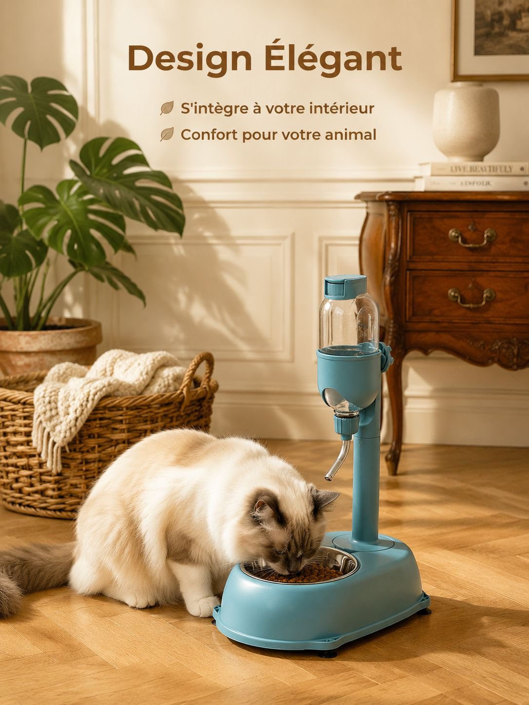 Gamelle d'eau et pot de nourriture pour animaux