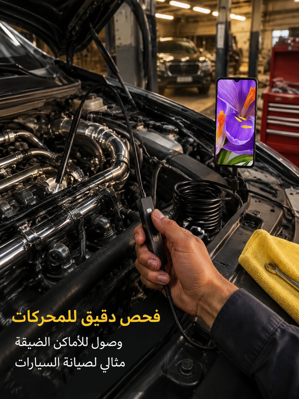 كاشف أنابيب صناعي مزود بمنفذ USB