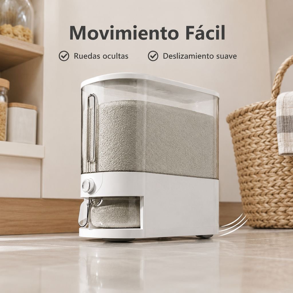 Contenedor Plástico Hermético para Arroz Granos y Harina