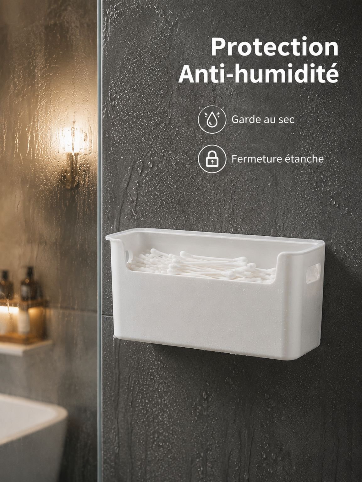 Boîte de rangement suspendue salle de bain gain de place