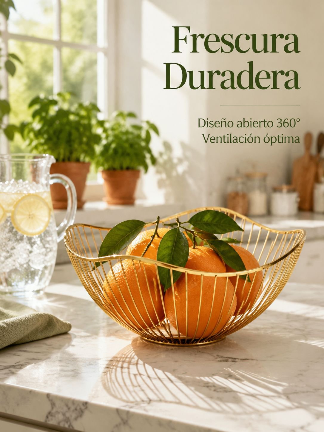 Plato de fruta de hierro forjado con hojas de loto