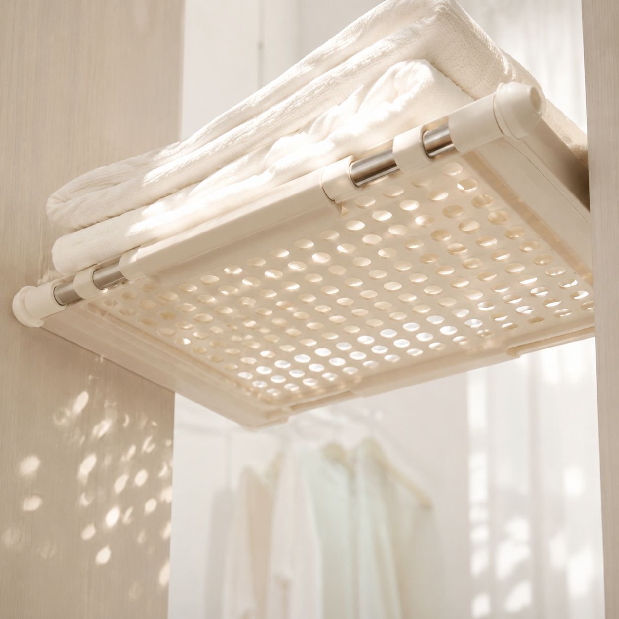 Space-saving wardrobe organizer for small closets