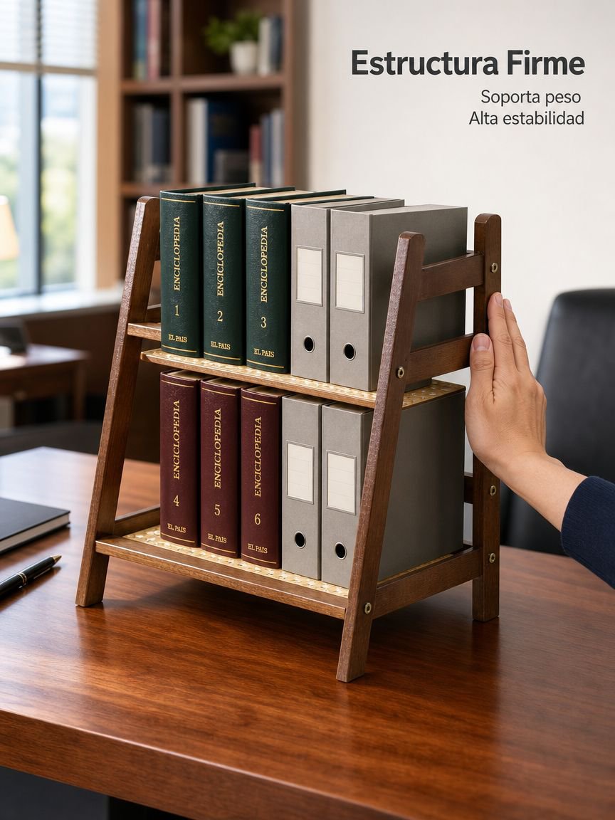 Estante de escritorio en forma de escalera de varios niveles
