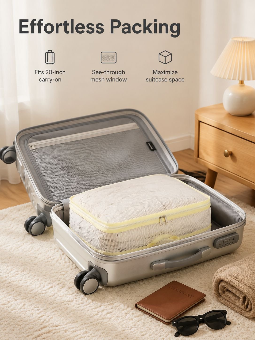 Transparent Vacuum Storage Bag for Clothes and Quilts