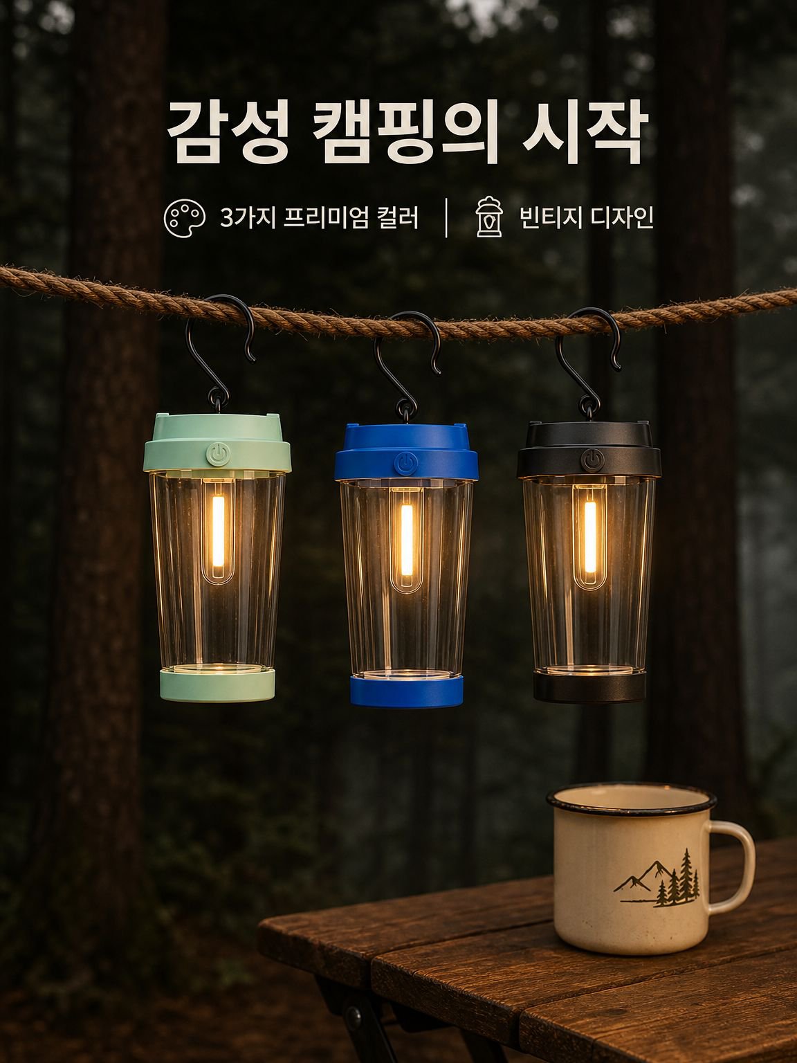 방수 레트로 캠핑 랜턴