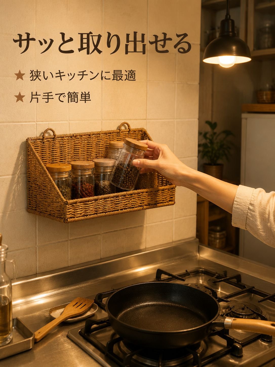 壁掛け収納バスケット