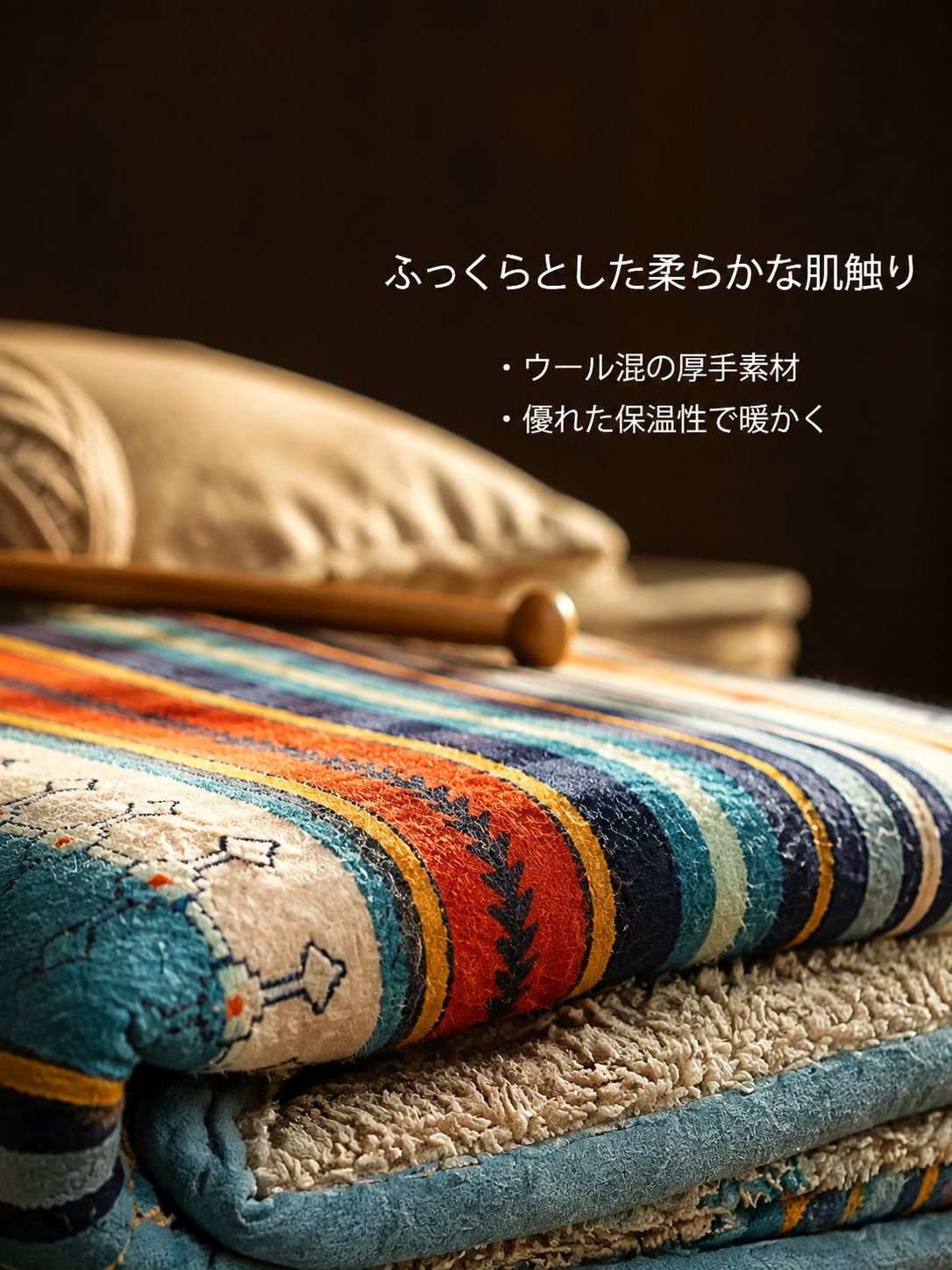 エスニック風ウールケット