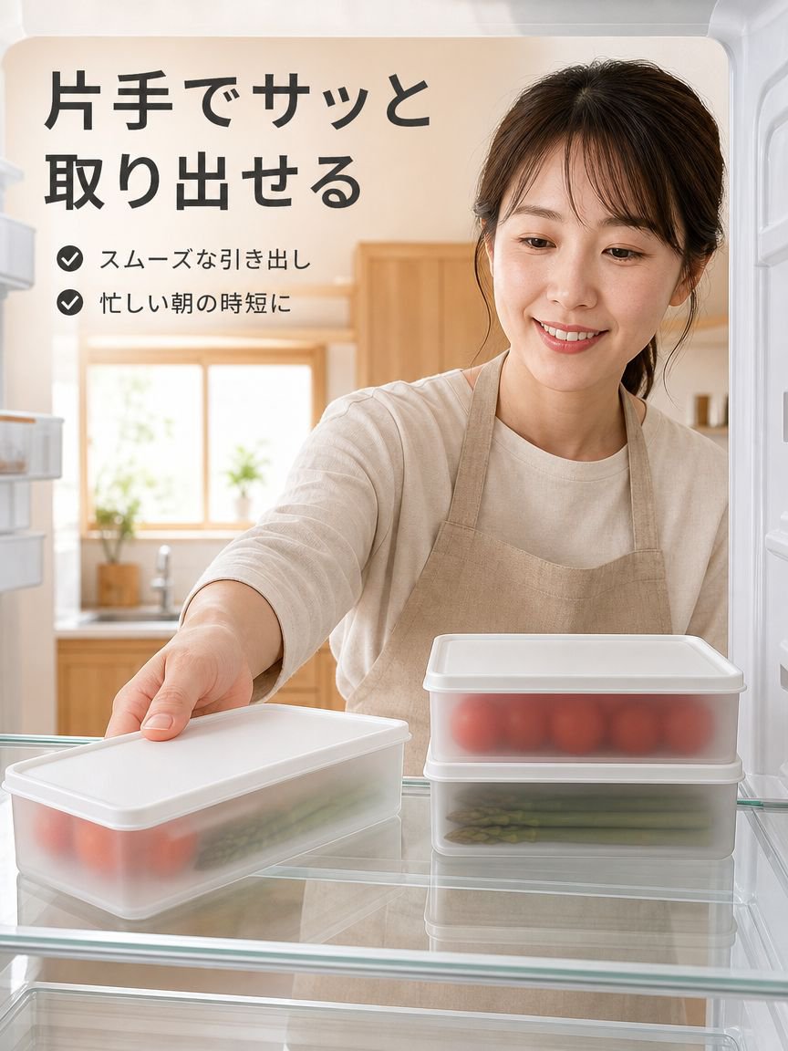 長方形の冷蔵庫用オーガナイザー