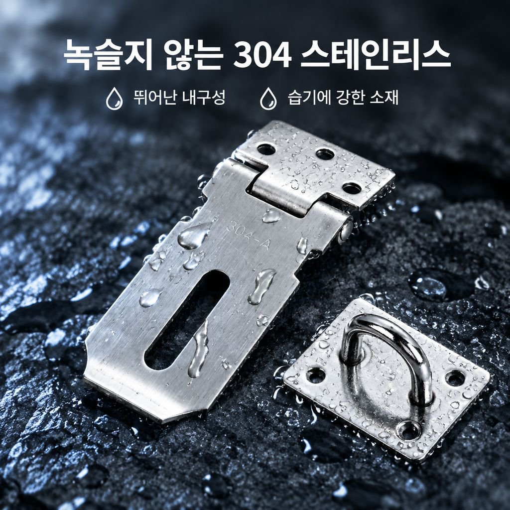 스테인리스 직각 접이식 도어락 방문 방범 잠금장치 서랍 수납장용