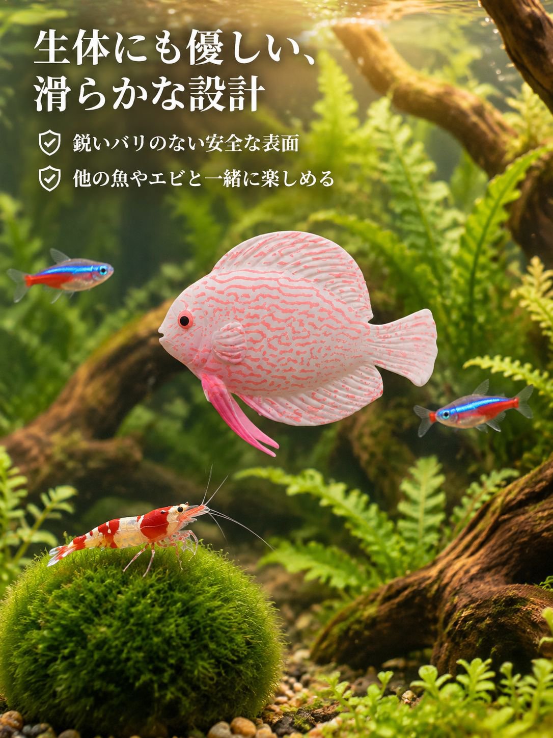 シミュレーション発光クマノミアクアスケープ装飾