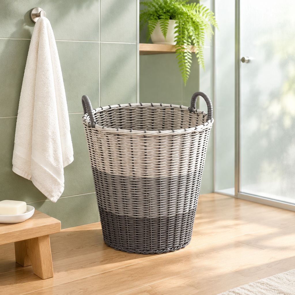 洗濯かごの家庭用大容量の服を収納してかごのおもちゃの桶のトイレの浴室に洗濯かごのかごを入れます。