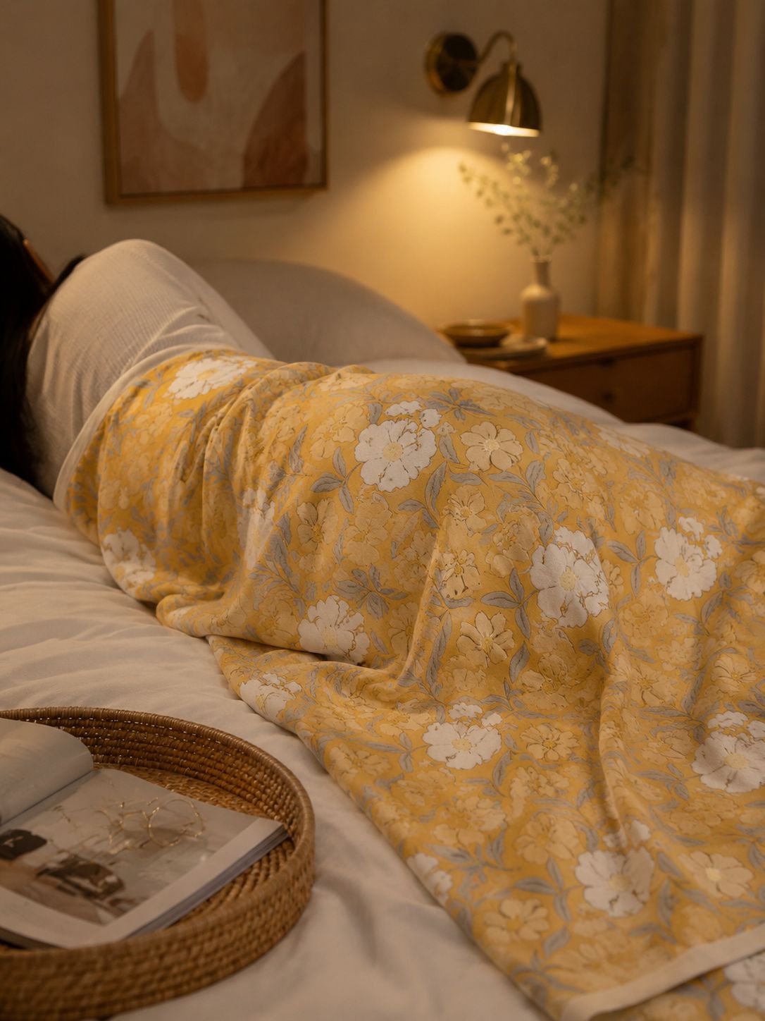 Eco-friendly pure cotton blanket for air conditioning