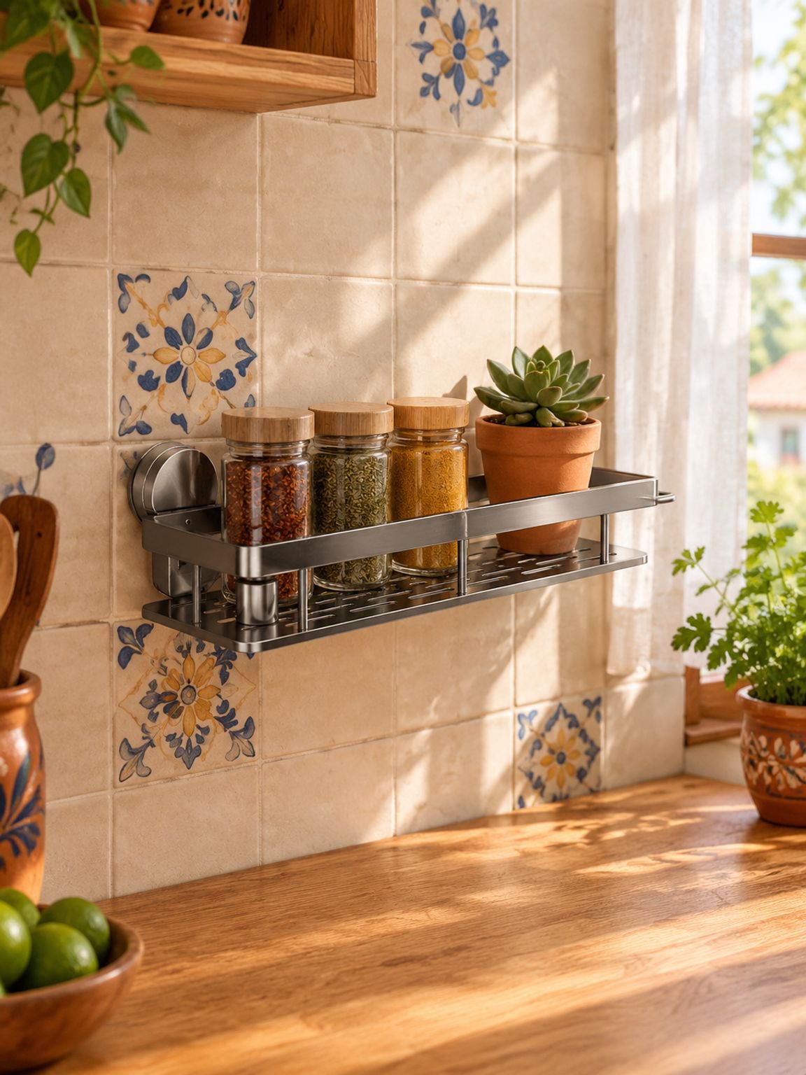 Estante organizador de cocina moderno y funcional