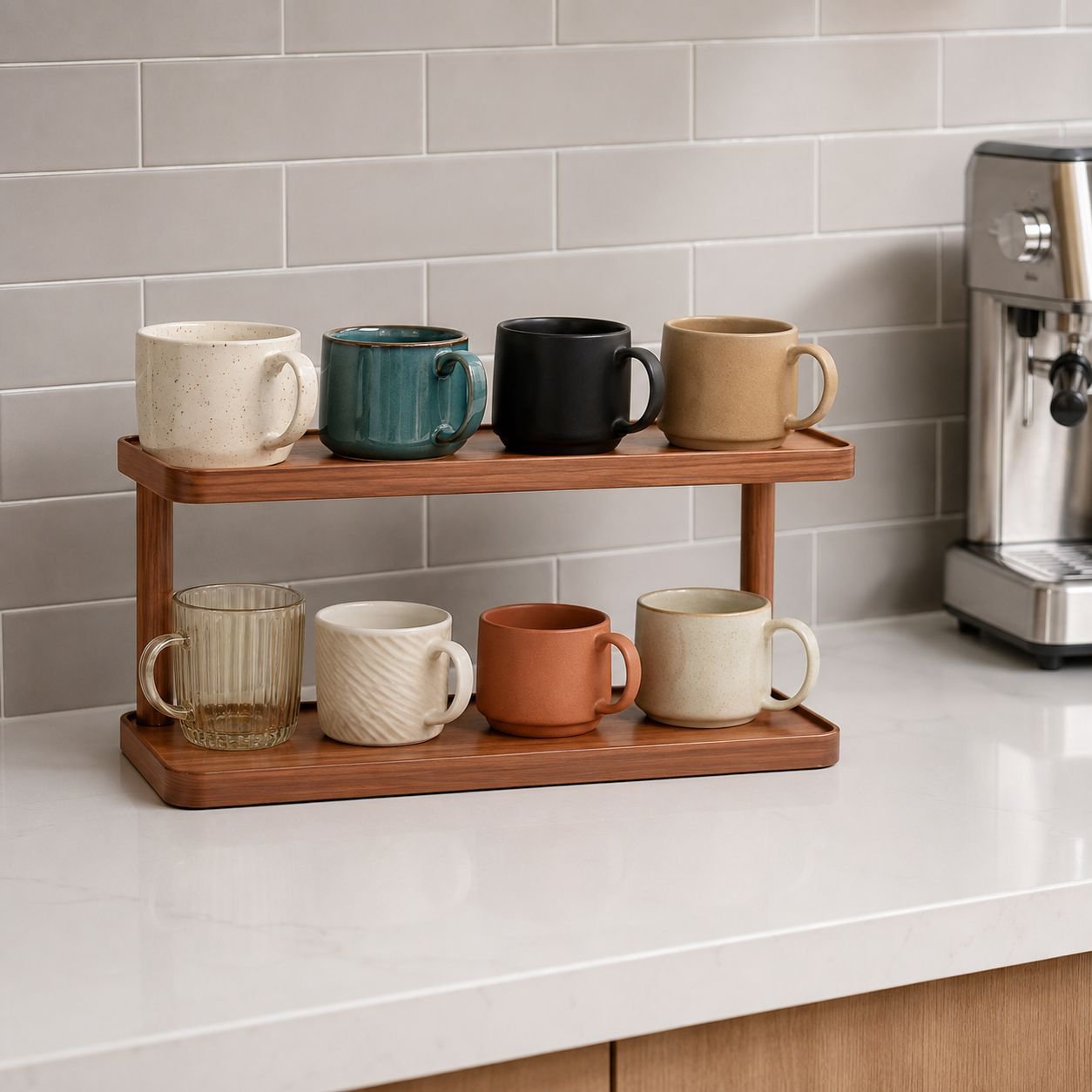 Desktop storage rack cup storage rack dining table countertop workstation water cup coffee cup tea s