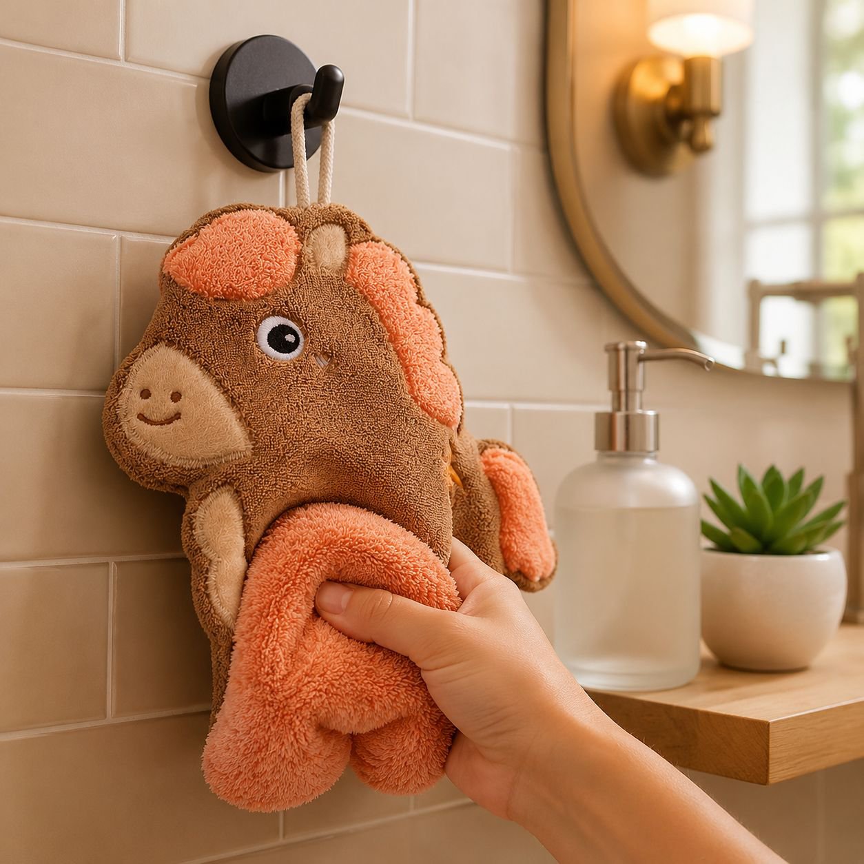 JMY - Lucky Horse Cartoon Horse Hand Towel