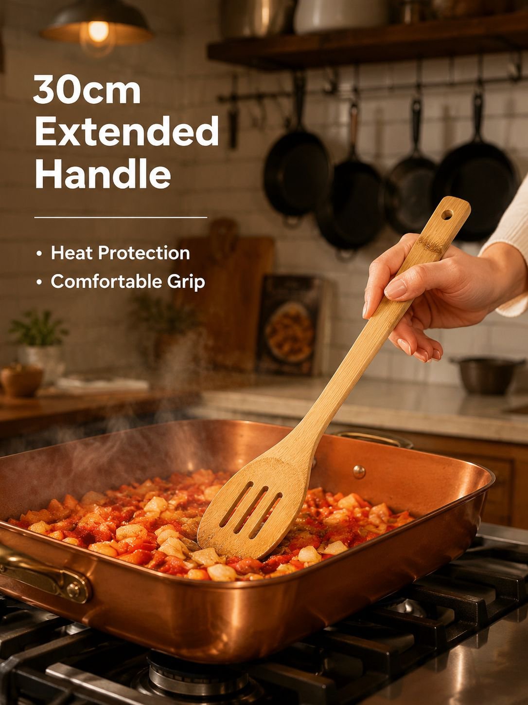 Natural Bamboo Kitchen Spatula