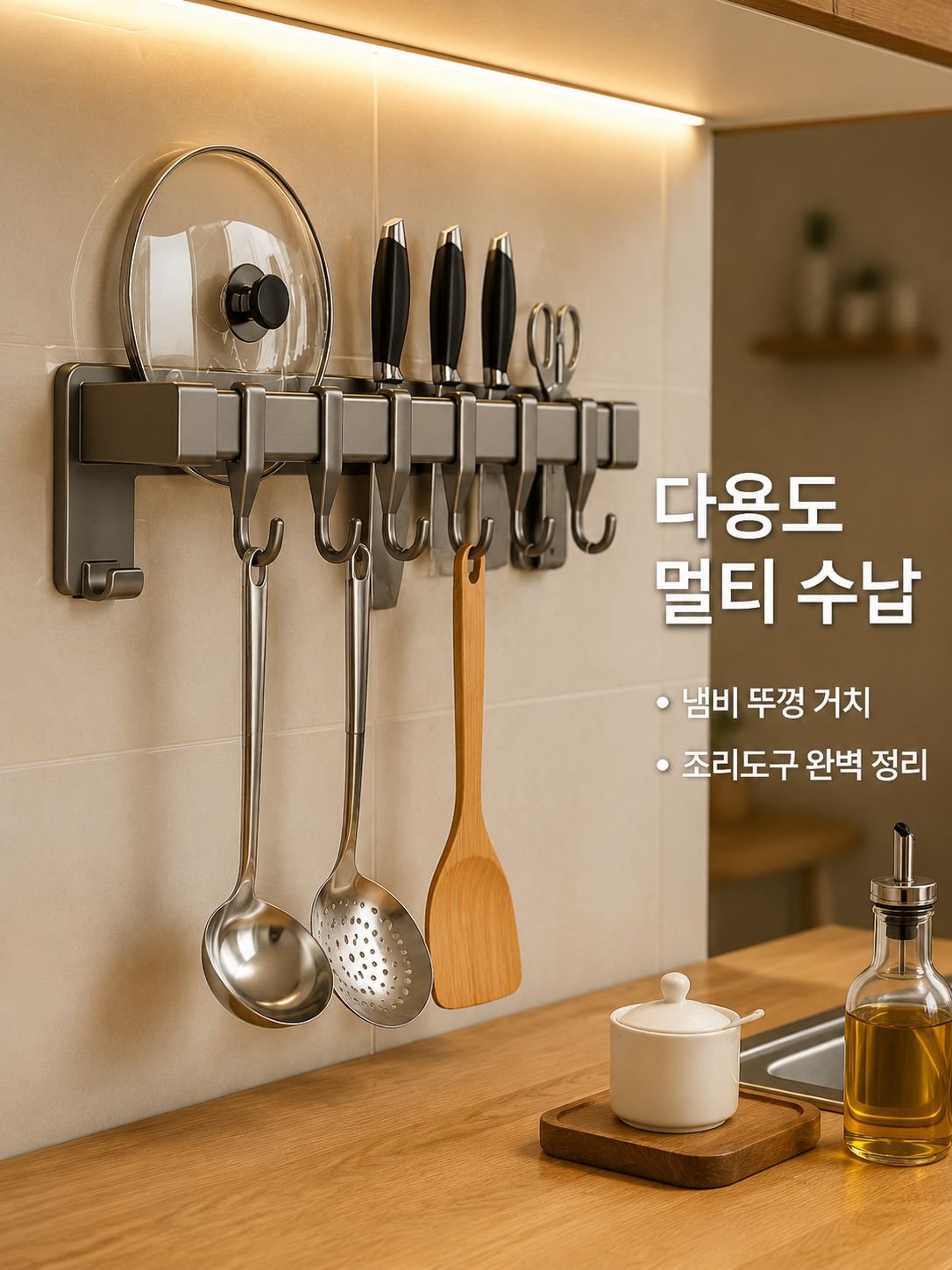 벽걸이형 주걱 걸이 보관대