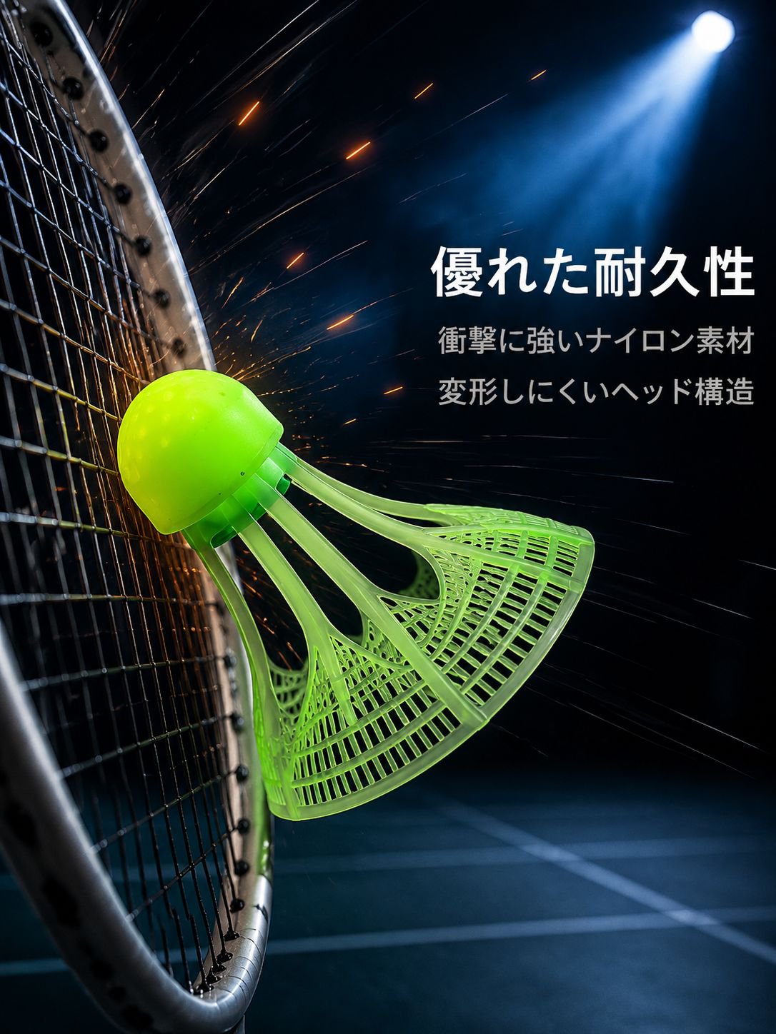 夜間用ナイロンバドミントンシャトル