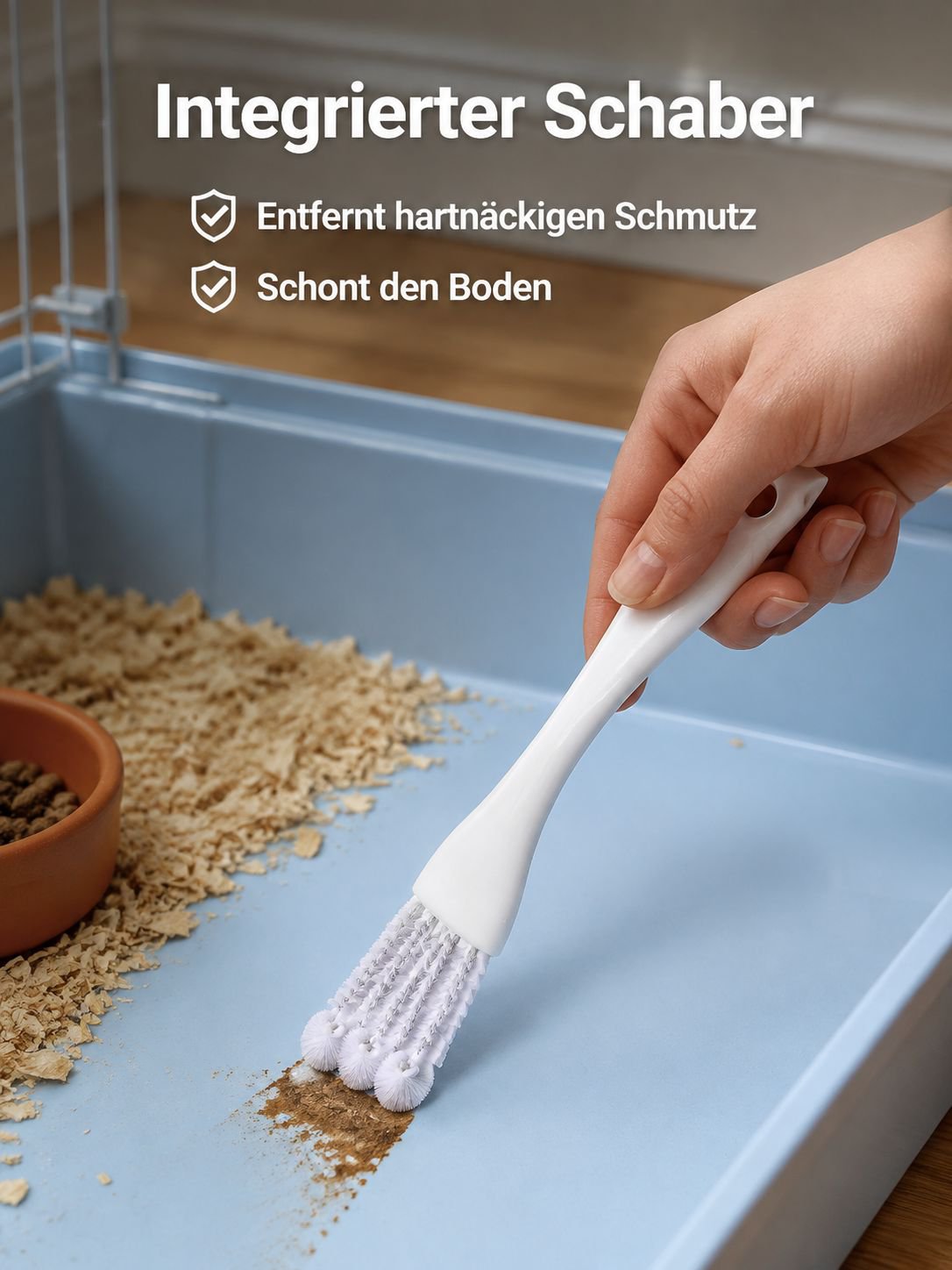 Multifunktionsbürste für Tierkäfige