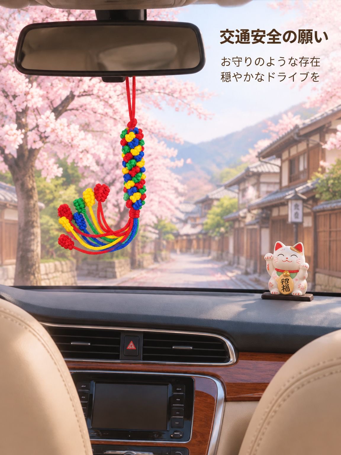 手織りのピースノットカーペンダント